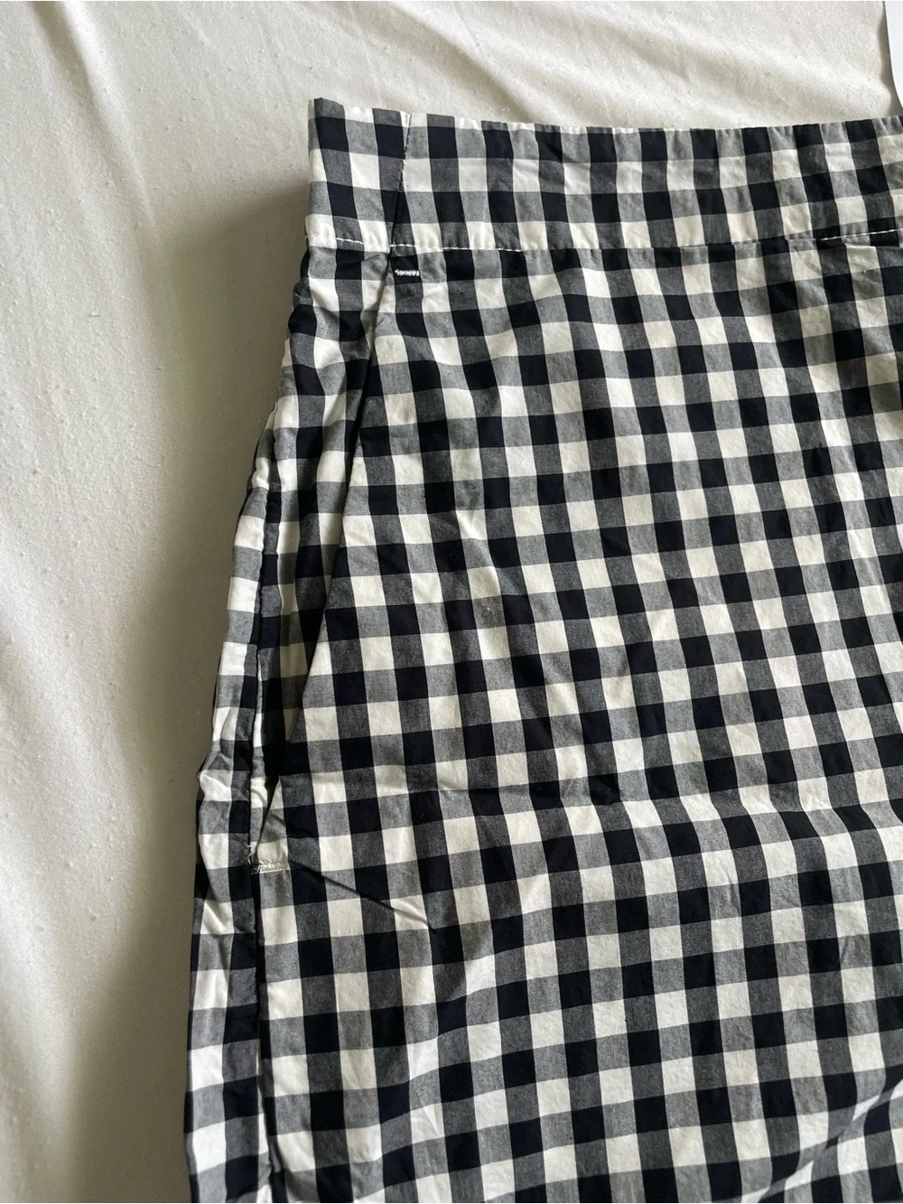 Banana Republic Black & White Gingham Flat Front Shorts